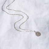 Mini Sun Burst Necklace Silver