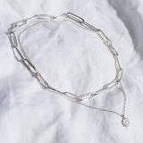 Mini Sun Burst Necklace Silver