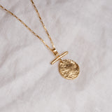 Round Fob with Sapphires Gold Vermeil