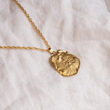 Melted Rose Petal Necklace Gold Vermeil