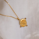 La Lune Necklace with Trio of Sapphires