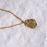 Melted Rose Petal Necklace Gold Vermeil