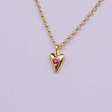 "You have my heart" Birthstone Necklace