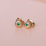 Emerald Gemstone Studs