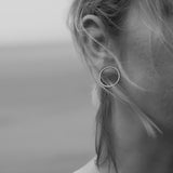 Iridium Fine Stud Hoops