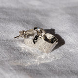 Mini Feather Hammered Hoops