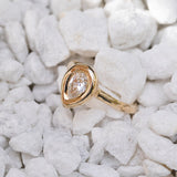 IGI Certified .54ct Pear Cut Diamond Ring