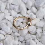 Marquise East West Sunshine Sapphire Gold Ring