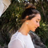 L'ange Garnet Earrings Textured Sample