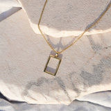 Framed Necklace Gold Vermeil