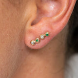 Diamond + Emerald Duo Studs