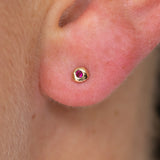 Ruby Gemstone Studs