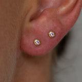 Pink Sapphire Gemstone Studs