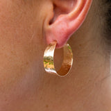 Feather Hammered Hoops