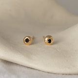 Black Sapphire Gemstone Studs