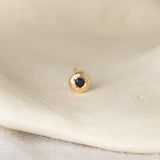 Single Blue Sapphire Gemstone Stud