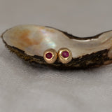 Ruby Gemstone Studs
