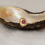 Single Ruby Gemstone Stud