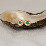 Emerald Gemstone Studs