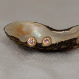 Pink Sapphire Gemstone Studs