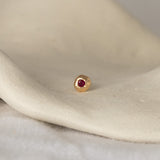 Single Ruby Gemstone Stud