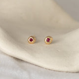 Ruby Gemstone Studs