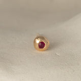 Single Ruby Gemstone Stud