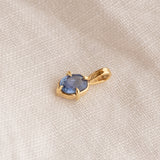 Cornflower Blue Sapphire Gold Pendant