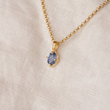 Cornflower Blue Sapphire Gold Pendant