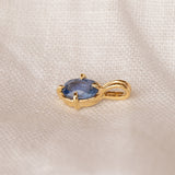Cornflower Blue Sapphire Gold Pendant