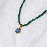 Cornflower Blue Sapphire Gold Pendant