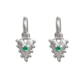 Amore Heart Hoops Emerald