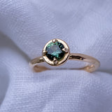 0.85ct Teal Australian Sapphire Ring