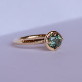 0.85ct Teal Australian Sapphire Ring