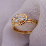 1.5CT Lab Diamond Tandem Solitaire 9ct Yellow Gold