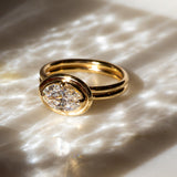 1.5CT Lab Diamond Tandem Solitaire 9ct Yellow Gold