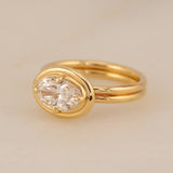 1.5CT Lab Diamond Tandem Solitaire 9ct Yellow Gold