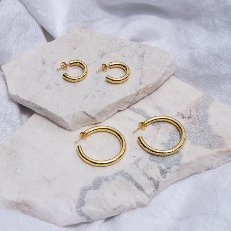 Foundation Hoops 20mm Gold