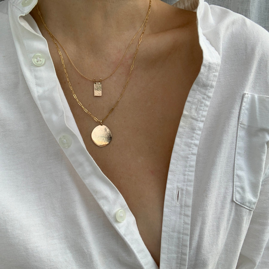Textured Tab Necklace