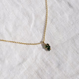 Raw Tourmaline 9ct Gold Pendant 002