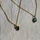 Raw Tourmaline 9ct Gold Pendant 002