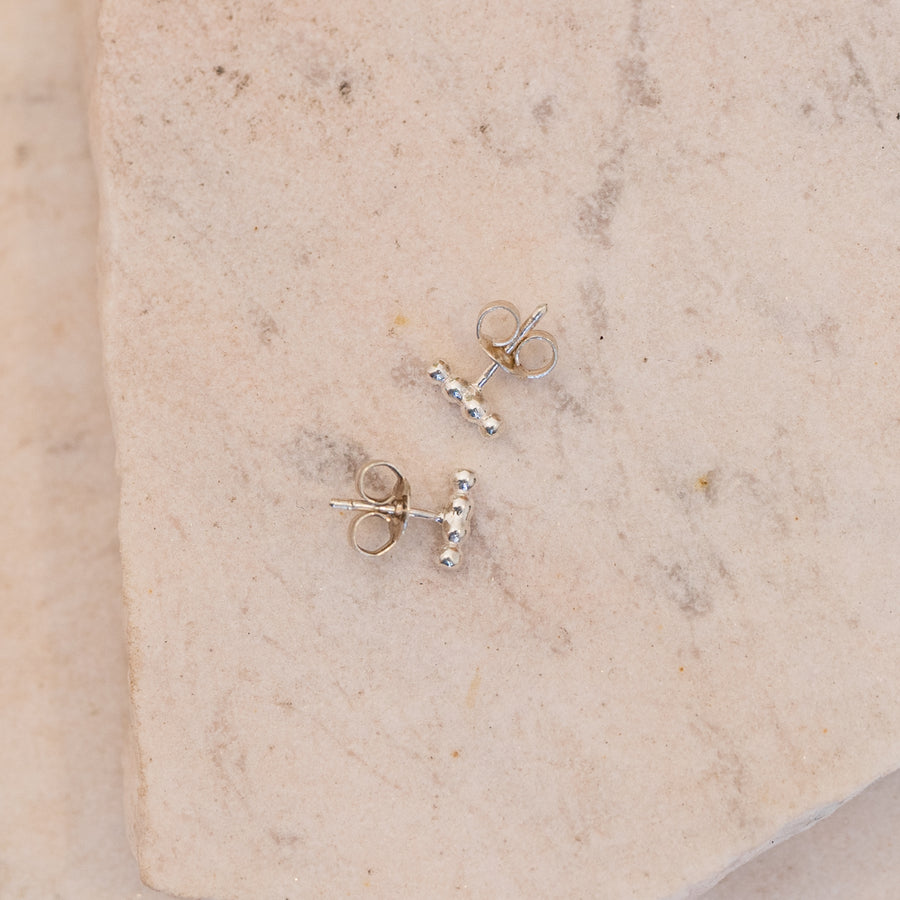 Dotted Studs Sterling Silver
