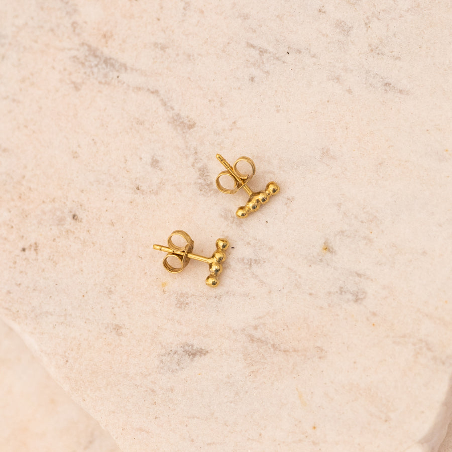 Dotted Studs Gold Vermeil