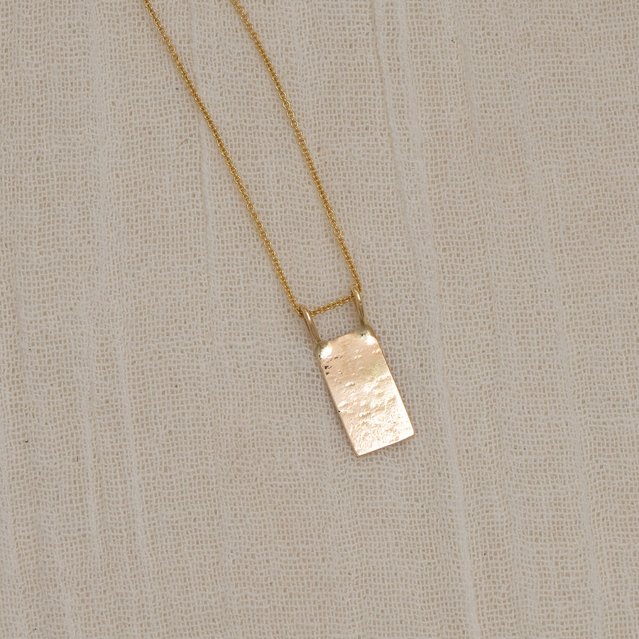 Textured Tab Necklace