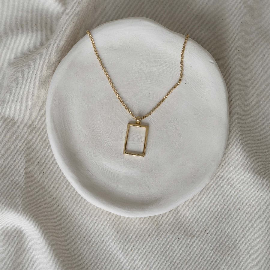 Framed Necklace Gold Vermeil
